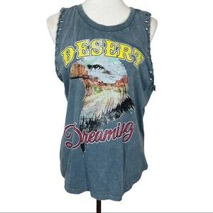 🥑5/$25 Forever 21 boho festival desert dreaming Tank top M(?)